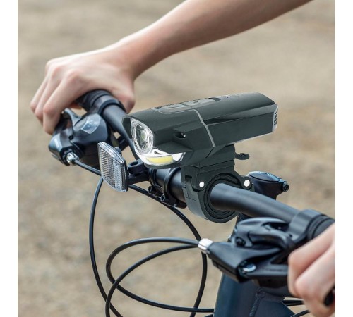 Фонарь велосипедный VA-901  [5Вт + COB, подсветка колеса, алюминий, литий, зарядка от USB, бл]  Б0033767  ЭРА