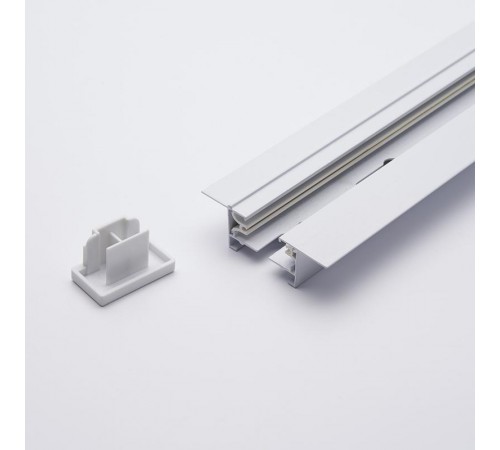 Шинопровод осветительный встраиваемый для трековых светильников, белый, 3м, в наборе токовод, заглушка, крепление, CAB1004  10355  Feron