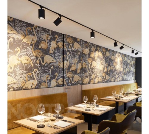 Шинопровод осветительный встраиваемый для трековых светильников, черный, 1м, в наборе токовод, заглушка, крепление, CAB1004  10352  Feron