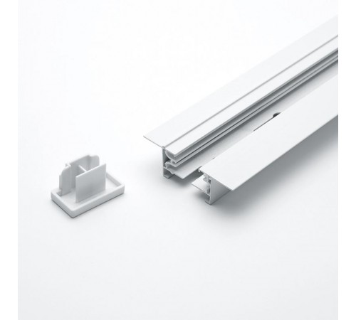 Шинопровод осветительный встраиваемый для трековых светильников, белый, 2м, в наборе токовод, заглушка, крепление, CAB1004  10353  Feron