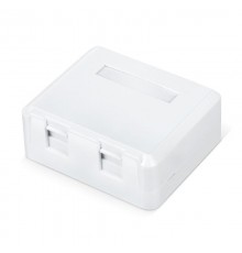 WR-MB-2 Корпус настенной розетки для установки 2-х вставок типа Keystone Jack, цвет белый  505220  WRLine
