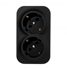 Quteo Чёрный Розетка 2-я с заземлением 16А винтовые зажимы  782470  Legrand
