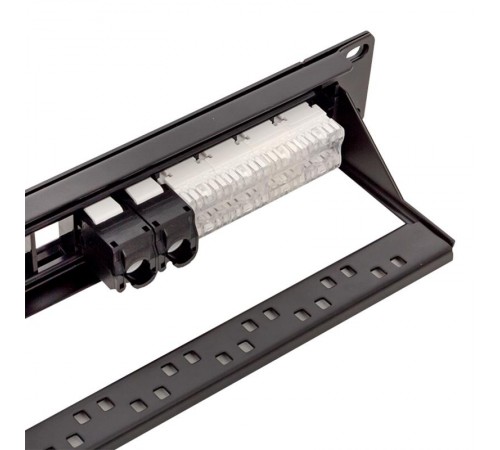 Патч-панель модульная TERACOM PRO 19'' 1U неэкранированная 24 порта с органайзером (пустая)  TRP-MODP-UTP-1U24  EKF