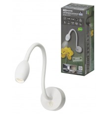 Спот на гибком основании СГС-02, 3 Вт, COB, 270 лм, 4000 К, IP20, "Эрика", с выкл., белый  SQ0358-0382  TDM