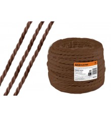 Ретро провод "Эко" 3х2,5 витой ГОСТ коричневый (20м)  SQ2801-0224  TDM