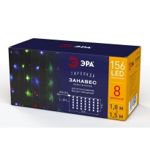 Гирлянда светодиодная  Дождь/Занавес 1,8 м*1,5 м мультиколор 8 режимов,  ENIZ-01M  , 220V, IP20 (60/720)  Б0041900  ЭРА