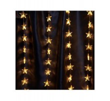 Гирлянда - занавес Звездочки 230V 100 LED 2*1м, 2700K с контроллером, IP20 , сетевой шнур 3м в комплекте, CL25  48607  FERON