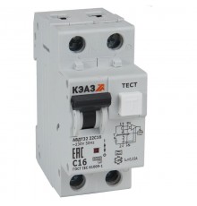 Выключатель автоматический дифференциального тока АВДТ32-22C10-A-УХЛ4 2п 10А C 30мА тип A  228064  КЭАЗ