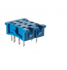 Розетка для монтажа на панель под пайку для реле 55.32, 55.34; в комплекте металлическая клипса 094.51  9424SMA  Finder