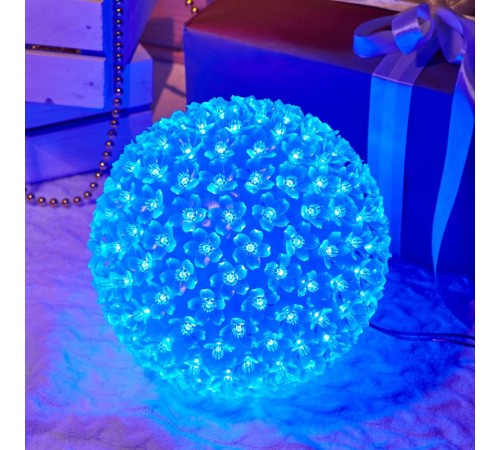 Шар светодиодный 220V, диаметр 20 см, 200 светодиодов, цвет синий  501-607  NEON-NIGHT