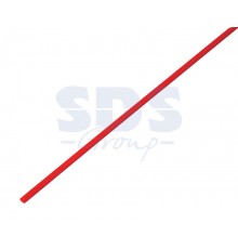 Термоусадочная трубка 2,0/1,0 мм, красная (бухта 200 м)  49-0204  REXANT