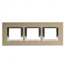 Рамка 2х3П 71мм горизонтальная Бронза Axolute  HA4802M3HBR  Legrand