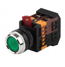 Кнопка управления  ABLFS-22 зеленый d22мм неон/240В 1з+1р (10/400/6000)  Б0045656  ЭРА