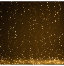 Светодиодная новогодняя гирлянда  ENIZ-800W занавес Роса-мишура 3*2 м теплый свет 800 microled IP20  Б0060421  ЭРА
