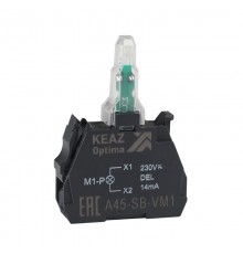 Световой блок OptiSignal D22 A45-SB-VM1 белый 110-230 В AC/DC с защитой от наводок ZBVM1  362249  КЭАЗ