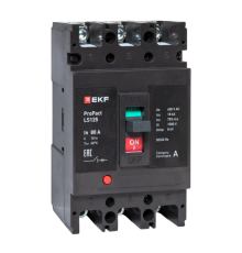 Выключатель автоматический LS125 18кА 3P 80А ProPact  mccb-125-18-3-80-ls  EKF
