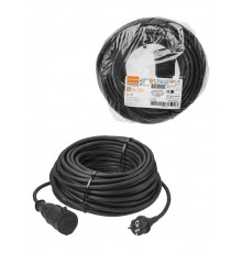 Удлинитель-шнур силовой каучук, КГ, IP44, штепс. гнездо с/з, 4000 Вт, 30 м Народный  SQ1307-0243  TDM