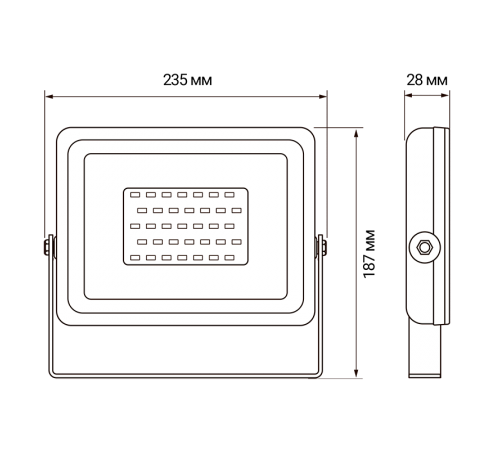 Прожектор светодиодный PFL- 30W RGB WH IP65 Прожектор БЕЛЫЙ  .5012103  Jazzway