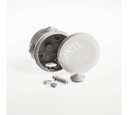 Коробка распределительная для о/п, D=72мм, Н=50мм (св.серая) для быстрого монтажа  67021  Рувинил