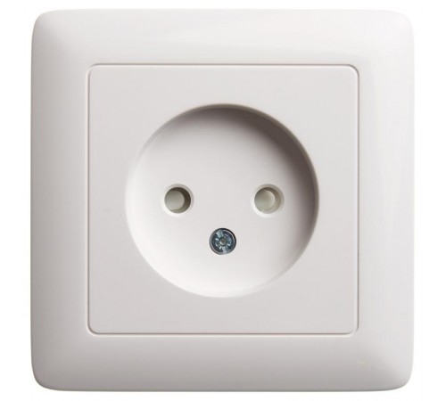 Хит Белый С/У Розетка без заземления со шторками, 16А, 250В  RS10-135-B  SE