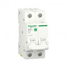 Выключатель автоматический двухполюсный С 63А 2P 6000A RESI9  R9F12263  Schneider Electric