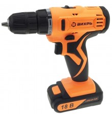 Дрель-шуруповерт аккумуляторная ДА-18Л-2 (2,0 А/ч)  72/14/16  ВИХРЬ