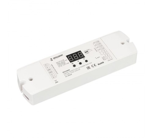 INTELLIGENT ARLIGHT Декодер SMART-DMX512-204-62-RGBW-RDM-SUF (12-48V, 4x150-500mA) (IARL, IP20 Пластик, 5 лет)  037440  Arlight