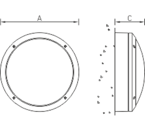 Светильник светодиодный GRANDA 1x23W E27 BL with grille  1430000030  Световые Технологии