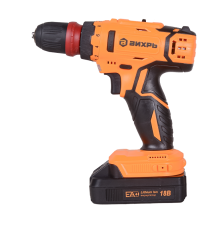 Дрель-шуруповерт аккумуляторная ДА-18Л-2КC (2,0 А/ч) (съёмный патрон)  72/14/34  ВИХРЬ