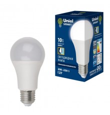 Лампа светодиодная LED-A60-10W/4000K/E27/PS PLS10WH LED с датчиком освещенности. "груша" мат.. 4000К  UL-00005710  Uniel