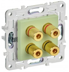 SKANDY Аудиорозетка 4-местная SK-A01M мятный  SK-S40-K06  IEK