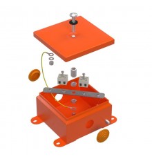 Коробка металлическая огнестойкая 70-0360-FR2.5-4 Е15-Е120 110х110х65 IP55 4p, 2.5 мм.кв. 70-0360-FR2.5-4  Промрукав