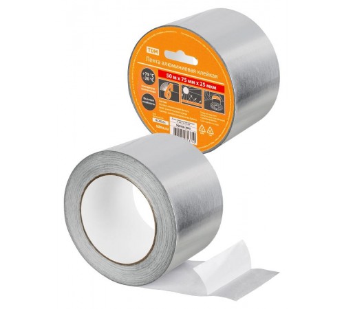 Лента алюминиевая клейкая 75 мм х 50 м  SQ0526-2005  TDM