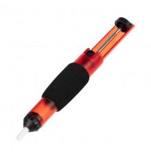 Вакуумный экстрактор припоя (оловоотсос), пластик, прозрачно-красный  12-0204  REXANT