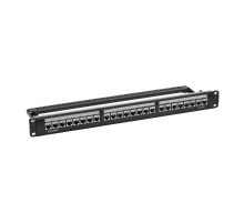 Патч-панель 19",1U,CAT5E, 24 модуля RJ45, экранированная  RN5PPF24  DKC