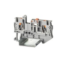 Клемма с размыкателем, зажим push-in, 2 точки подключения, 4 кв.мм, серая  VPR-4-MT  DKC