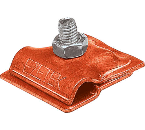 Держатель проводника круглого 6-10 мм для фальца 0.7-3 мм, медь91093Ezetek