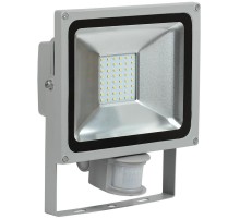 Прожектор светодиодный СДО 05-30Д SMD 30Вт 6500К IP44 серый, детектор  LPDO502-30-K03  IEK