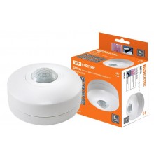 Датчик движения ДДП-03 1200Вт, 10-420с, 6м , 3+Лк, 120(сбоку)+360(сверху)гр IP33,  SQ0324-0018  TDM