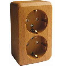 Этюд Бук О/У Розетка 2-ая с заземлением со шторками  PA16-008T  SE