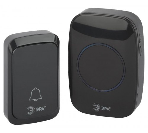 Звонок дверной C88 беспроводной черный 38 мелодий  Б0054087  ЭРА