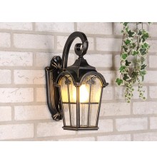 Уличный настенный светильник IP44 Mira D черное золото Elektrostandard / a025301