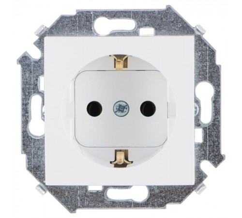 Simon 15 Белый Розетка с/з Schuko, 16А 250В, винт. зажим  1591432-030  Simon