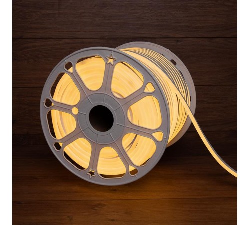 Гибкий неон LED SMD 8х16 мм, теплый белый, 120 LED/м, бухта 100 м  131-046  NEON-NIGHT