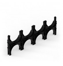 Кластер для двустенных труб d125 мм, четверной, двухсторонний (25 шт/кор)  PR13.02592  Промрукав