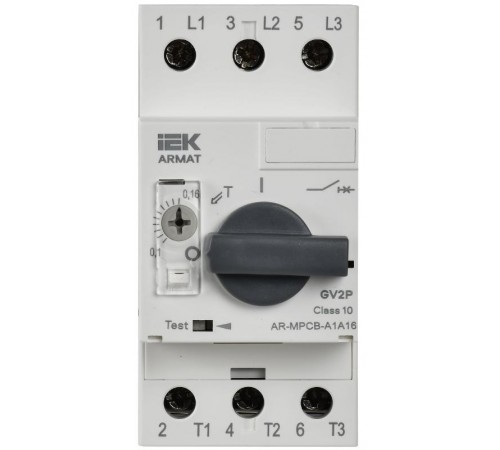 ARMAT Автоматический выключатель защиты двигателя A1 GV2P 0,1-0,16А  AR-MPCB-A1A16  IEK