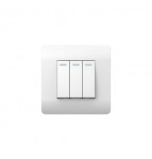 Переключатель 3-клавишный с подсветкой, 10А, белый(NEW3-E)  431511  CHINT