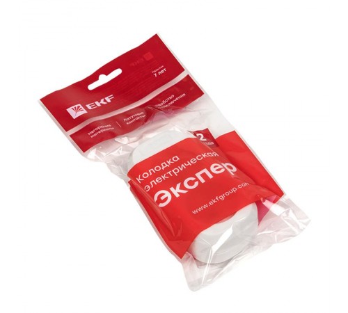 Колодка 2 гн. 10А 2,2кВт б/з Эксперт EKF PROxima  AKB10-2  EKF