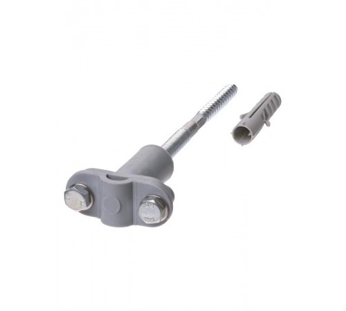 Держатель фасадный сборный для прута 6-10 мм длина 200 мм, дюбель, полимерный зажим   SQ2402-3123  TDM