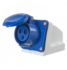 Розетка стационарная 113 2Р+РЕ 16А 220В IP44 РС-102 DEK  26028DEK  DEKraft